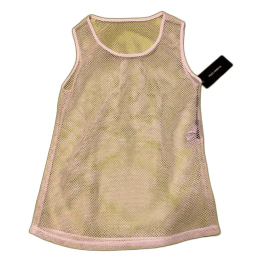 Dolce and Gabbana White Mesh Tank Top size 8